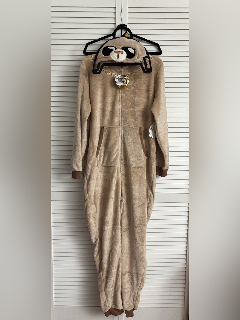 Kids “Goat” Zip-up Fleece Onesie with Goat Hood, Size: Large (12/14), NWT